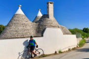 cyclist and trulli