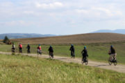 cycling on gravel in Tuscany