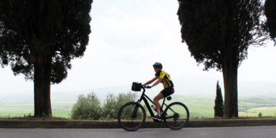 cycling in Pienza