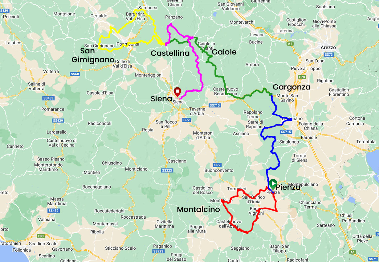 italy tuscany cyclin map