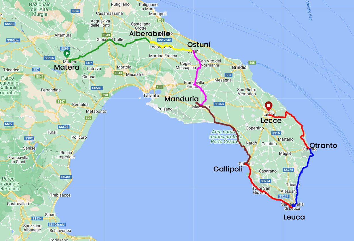 puglia epic bike tour itinerary 