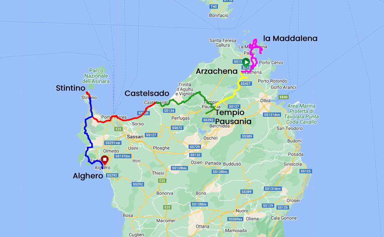 sardinia bike tour smeralda coast map