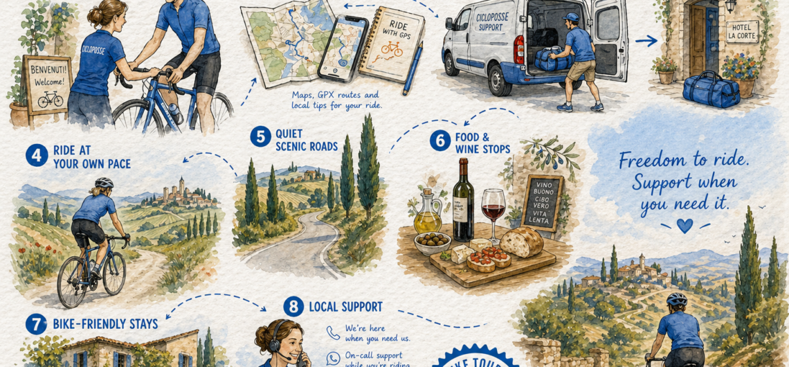 info graphic self guided bike tour