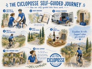 info graphic self guided bike tour