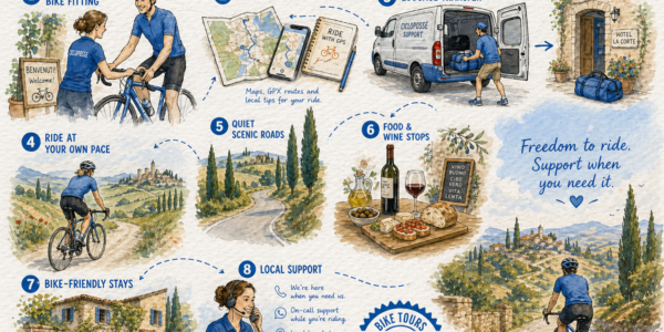 info graphic self guided bike tour